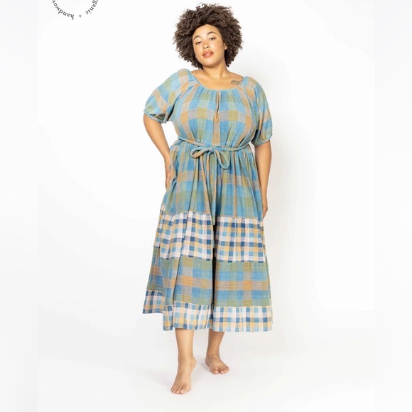 Ace & Jig Dresses & Skirts - Ace & Jig Blue and Tan Plaid Dress